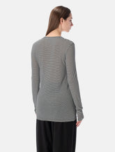 Tom Ford striped long-sleeve viscose top - | Spazio Pritelli