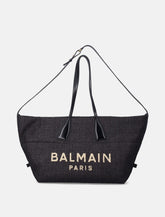 Balmain Track raffia tote bag - | Spazio Pritelli