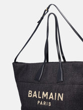 Balmain Track raffia tote bag - | Spazio Pritelli