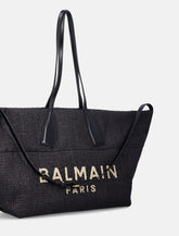 Balmain Track raffia tote bag - | Spazio Pritelli