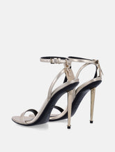 Tom Ford laminated nappa Padlock pointy naked sandal - | Spazio Pritelli