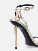 Tom Ford laminated nappa Padlock pointy naked sandal - | Spazio Pritelli