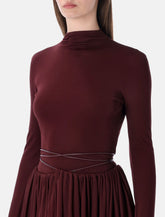 Abito Fit & Flare bordeaux di Alaïa - | Spazio Pritelli