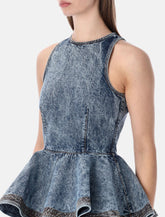 Alaïa denim peplum top - | Spazio Pritelli