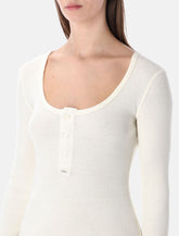 Chloé scoop-neck organic cotton Henley - | Spazio Pritelli