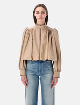 Chloé gathered cotton boule jacket - | Spazio Pritelli