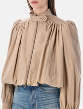 Chloé gathered cotton boule jacket - | Spazio Pritelli