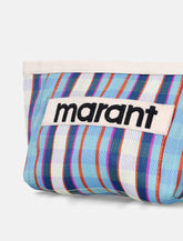 Isabel Marant Powden striped clutch - | Spazio Pritelli