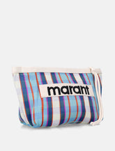 Isabel Marant Powden striped clutch - | Spazio Pritelli