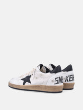 Sneakers Golden Goose Ball Star in nappa bianca con stella nera - | Spazio Pritelli