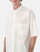 MM6 Maison Margiela two-tone cotton poplin shirt - | Spazio Pritelli