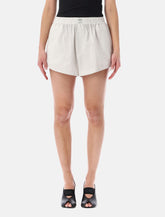 Short in popeline di cotone a righe di MM6 Maison Margiela - | Spazio Pritelli