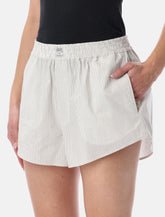 Short in popeline di cotone a righe di MM6 Maison Margiela - | Spazio Pritelli