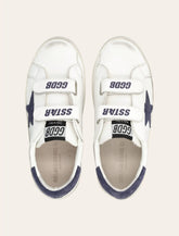 Sneakers Old School da bambino in pelle bianca e blu Golden Goose - | Spazio Pritelli