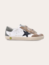 Golden Goose kids Old School white and black star sneakers - | Spazio Pritelli