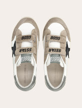 Golden Goose kids Old School white and black star sneakers - | Spazio Pritelli