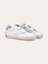 Golden Goose kids Old School leather and glitter heel sneakers - | Spazio Pritelli