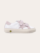 Golden Goose Kids May School white and pink sneaker - | Spazio Pritelli