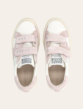 Sneaker Golden Goose da bambina May School bianca e rosa - | Spazio Pritelli