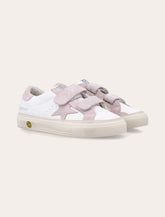 Golden Goose Kids May School white and pink sneaker - | Spazio Pritelli