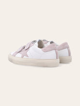 Sneaker Golden Goose da bambina May School bianca e rosa - | Spazio Pritelli