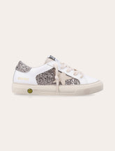 Sneakers May da bambina in pelle e glitter Golden Goose - | Spazio Pritelli