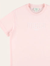 Fendi Kids cotton t-shirt with embossed logo for kids - | Spazio Pritelli