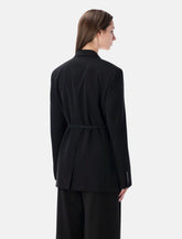 Giacca sartoriale Wrap in lana nera Balenciaga - | Spazio Pritelli