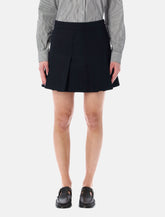 A.P.C. Navy Pleated Skirt - | Spazio Pritelli