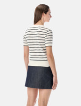 A.P.C. striped short-sleeve knit top - | Spazio Pritelli