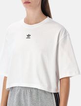 Adidas Originals white Essentials cropped t-shirt -  | Spazio Pritelli