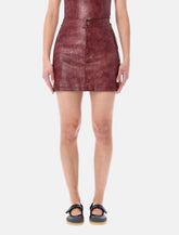 Adidas Originals burgundy faux leather mini skirt - | Spazio Pritelli