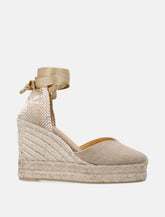 Castañer Chiara espadrilles in metallised linen - | Spazio Pritelli