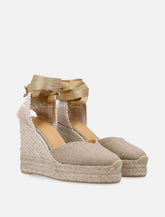 Castañer Chiara espadrilles in metallised linen - | Spazio Pritelli