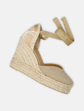 Castañer Chiara espadrilles in metallised linen - | Spazio Pritelli