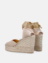 Castañer Chiara espadrilles in metallised linen - | Spazio Pritelli