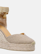 Castañer Chiara espadrilles in metallised linen - | Spazio Pritelli