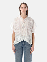 Marant Étoile top Payton in pizzo e cotone - | Spazio Pritelli