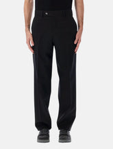 Fendi black wool gabardine cigarette trousers - | Spazio Pritelli