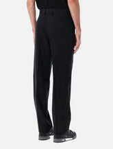 Fendi black wool gabardine cigarette trousers - | Spazio Pritelli
