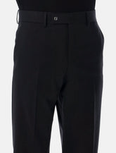 Fendi black wool gabardine cigarette trousers - | Spazio Pritelli