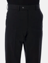 Fendi black wool gabardine cigarette trousers - | Spazio Pritelli