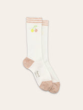 Calzini Bonpoint Liatris bianchi con Ciliegia - | Spazio Pritelli
