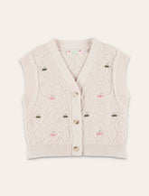 Cardigan Bonpoint Lys a scollo a V con ricamo ciliegie - | Spazio Pritelli