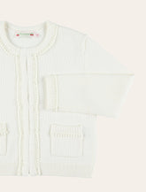 Cardigan Bonpoint Laine ricamato in cotone Bio e cashmere - | Spazio Pritelli