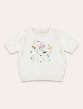 Maglia Bonpoint Elvira in cotone Bio e cashmere jacquard - | Spazio Pritelli