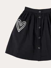 Bonpoint girl's Lierre hand-embroidered cotton skirt - | Spazio Pritelli