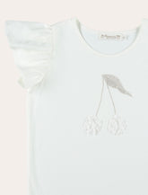 Bonpoint Emila cherry embroidered organic cotton T-shirt - | Spazio Pritelli