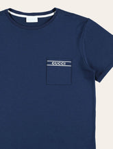 Gucci Maglietta Tasca Rigata Blu Navy - | Spazio Pritelli