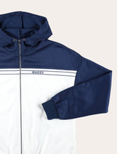 Gucci bicolor technical jersey hoodie jacket for kids - | Spazio Pritelli